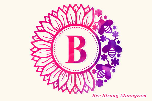 Bee Strong Monogram Font for Handmade Creations