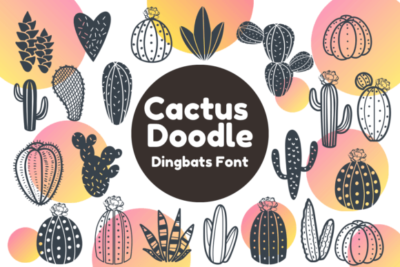 Bring Desert Charm to Your Creations with Cactus Doodle Font