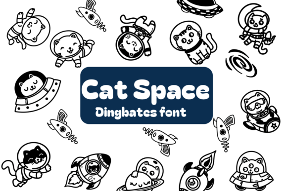 Cat Space Font for Whimsical Craft Projects