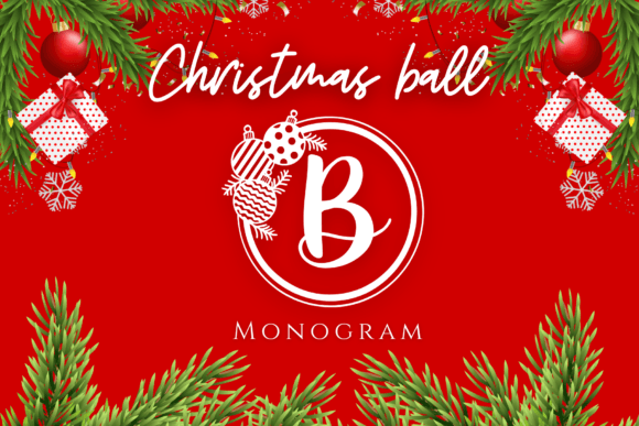 Christmas Balls Monogram: A Playful Font for Branding Magic