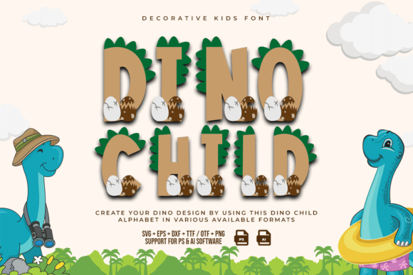 Dino Child Font for Playful Campaigns