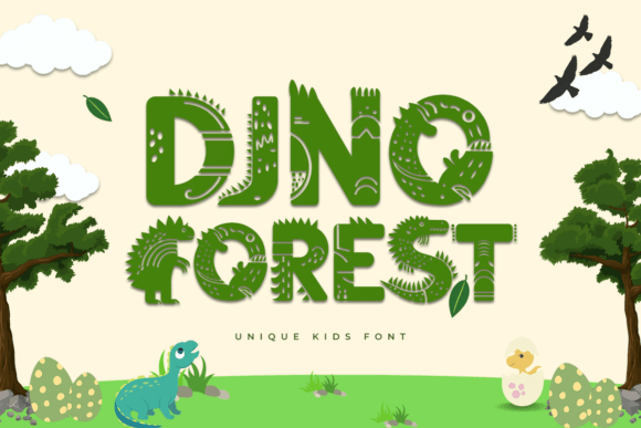 Dino Forest Font Review for Branding and Design