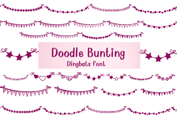Doodle Bunting Font for Playful Branding Projects