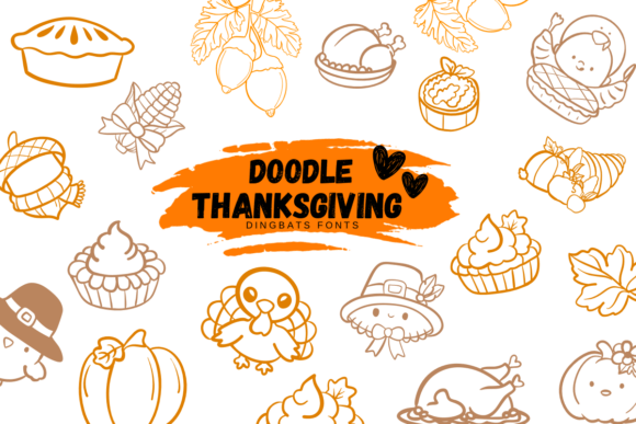 Doodle Thanksgiving Font for Seasonal Campaigns