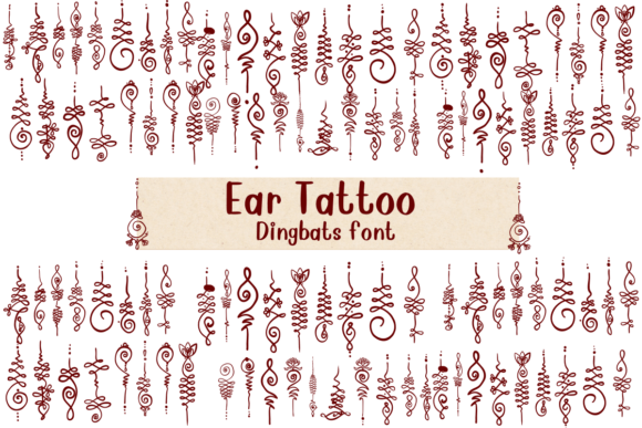 Ear Tattoo Font for Playful Web Design