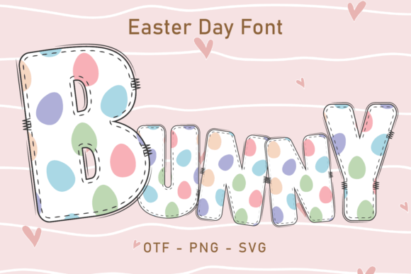 Easter Day Bunny Font for Spring Creations