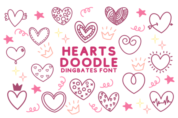 Hearts Doodle Font for Digital Marketing and Creative Projects