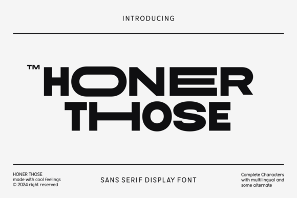 Honer Those Font for Modern Editorial Design