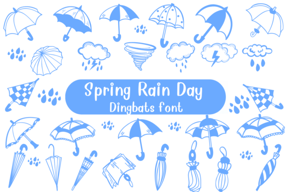 Spring Rain Day Font for Web Design