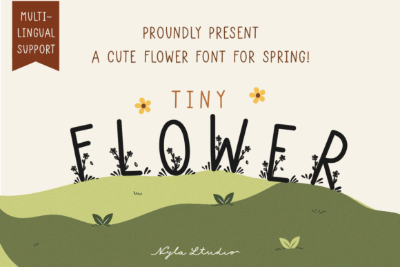 Tiny Flowers: A Playful Display Font for Digital Creativity